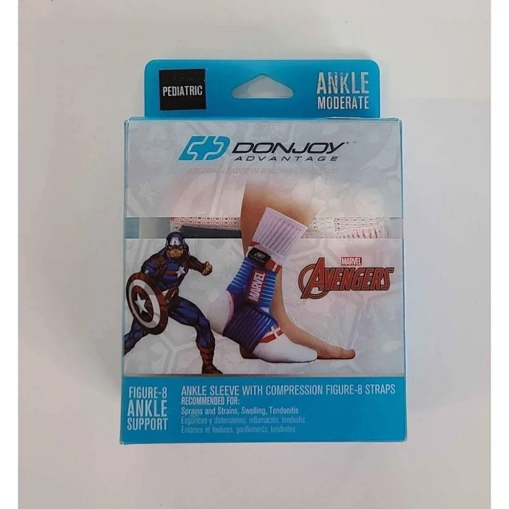 New Marvel Avengers Pediatric Figure 8 Ankle Support Compression Sleeve
